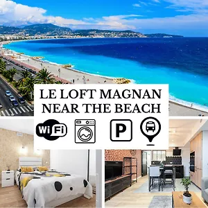 Le Loft Magnan - Ac- Pres - Wifi - Parking - Confort Et Moderne - Supermarches Et Tram Proches Apartament